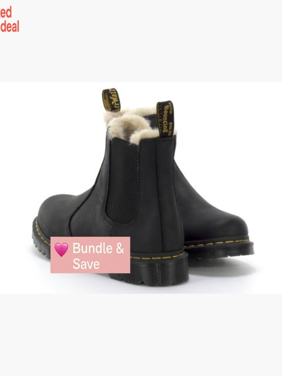 2976 Women Unisex 2976 Chelsea Boot Goodyear Welt Platform Sole Faux Fur Lined Vegan